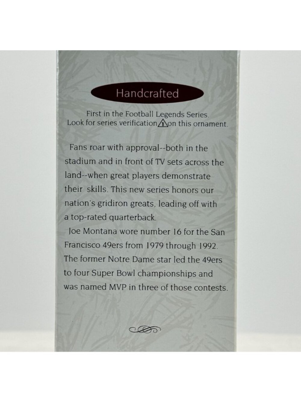 Vtg 1995 Joe Montana 49ers Hallmark Ornament 1st in Football Legends Series NEW - Picture 13 of 16